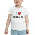 thumbnail image 2 of I Love Chicago Funny Toddler T-Shirts for Boys Girls (White, 3T), 2 of 5