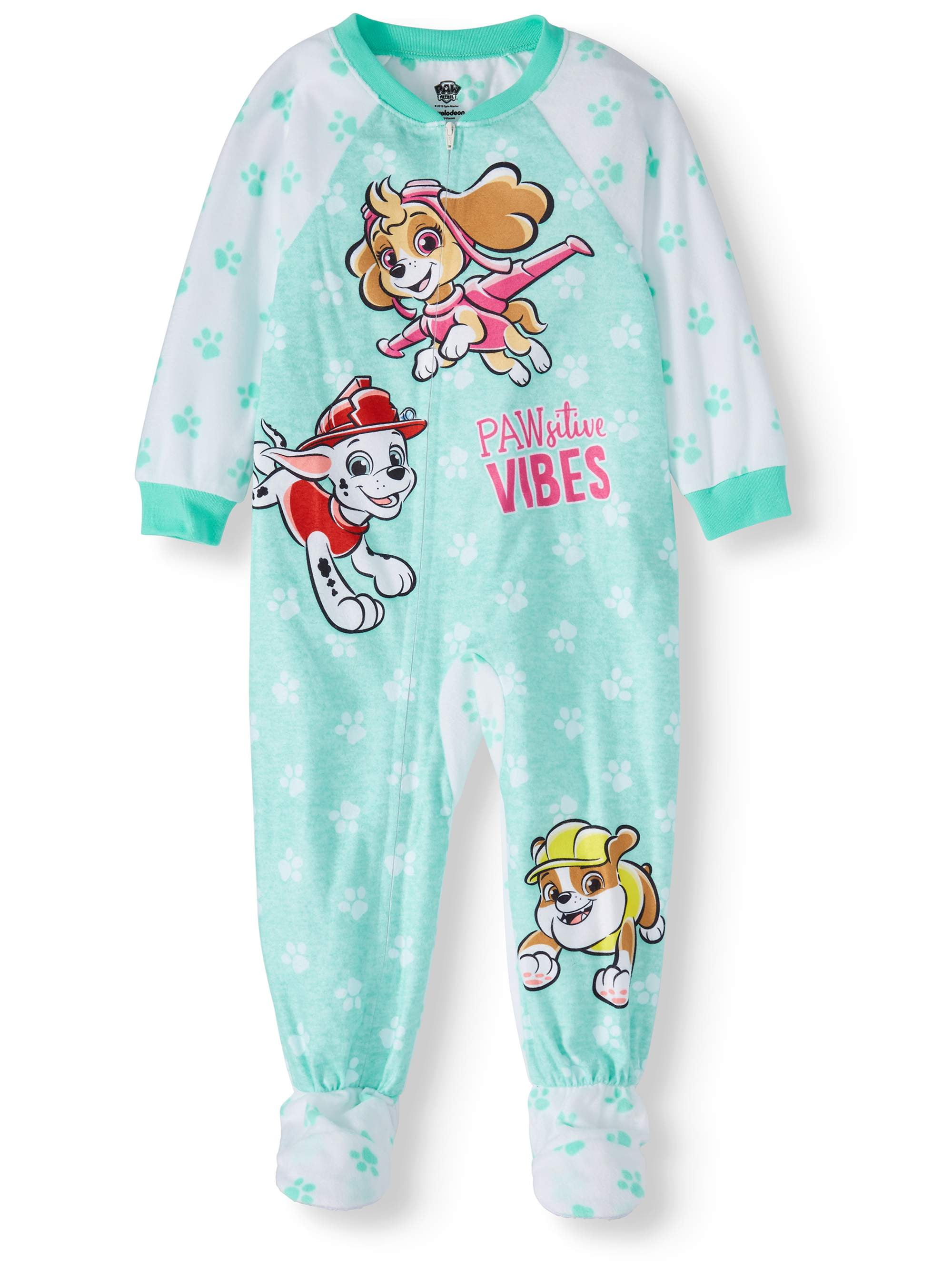 Paw Patrol Toddler Boy Red Footed Blanket Sleeper Pajamas New 4T