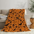 thumbnail image 3 of Halloween Blanket Soft Warm Cozy Ghost Skeleton Spider Web Throw Blanket Fuzzy Plush Black Cat Fleece Flannel Thanksgiving for Kid Adult Women Couch Sofa 60"x50", 3 of 5