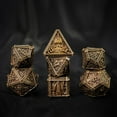 thumbnail image 3 of Skull Bone Metal Polyhedral Dice Set, 7-Piece RPG DND Dice for Dungeons & Dragons, Tabletop Board Games, Collectible Gothic Dice Gift, 3 of 7