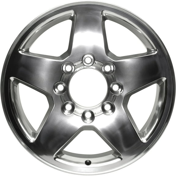 New Aftermarket  Metallic Polished Aluminum Wheel 20 x 8.5 5 Spoke Style fits 2011-2019 Chevrolet Silverado 2500 HD