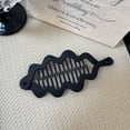 thumbnail image 6 of UNLLLL Wave Style Ponytail Clip, Vertical Banana Hair Claw with Twisting Design, Strong Hold Hair Accessory for Thick Hair, for Simple Updo Daily Styling and Travel (Black), 6 of 6