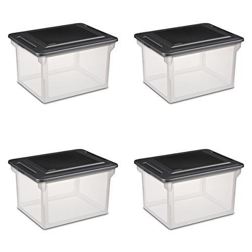 Sterilite 18689004 Storage File Box, 4Pack