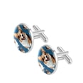 thumbnail image 2 of Corgi Dog Elegant Mens Cufflink Set for Formal Attire, Crafted with Stainless Steel, for Business Meetings or Special Occasions, 2 of 6