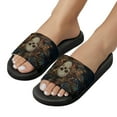thumbnail image 5 of GZHJMY Stylish Slides for Women Men, Human Skull on Dark Natural Mystery Soft Flexible Slip-on Sandals Slippers, 5 of 7