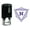 Violet, variant on Printtoo N Alphabet Swirl Border Triangle Monogram Initial Self Inking Rubber Stamp Office Stationary