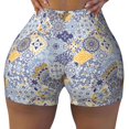 thumbnail image 2 of Balery Colorful Mandalas Printed Workout Shorts for Women Seamless Scrunch Short Gym Yoga Running Sport Active Exercise Fitness Shorts-Large, 2 of 8