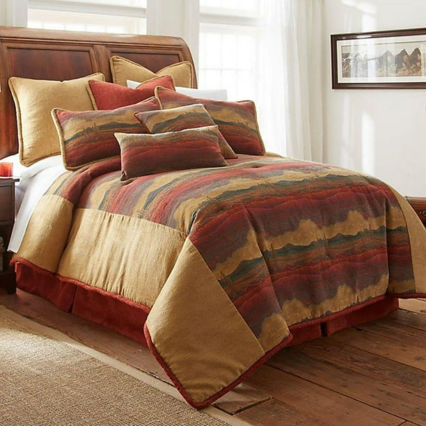 Austin Horn Classics Desert Sunset Queen Comforter Set in Rust/Gold