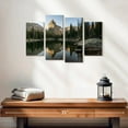 thumbnail image 2 of Elephant Stock Clear Crater Lake Wall Art - Horizontal Multi Panel Canvas - Living Room Wall Decor - Nature Multi Panel - Gray And Green Decor - 24" x 14", 2 of 4