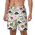 thumbnail image 2 of Uemuo Dinosaur Pattern Mens Swim Trunks Quick Dry Board Shorts with Mesh Lining, Stretch Beach Shorts Quick Dry No-Chafing Board Shorts-Large, 2 of 9