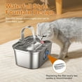 thumbnail image 6 of Bobo&Dragon Stainless Steel Cat Water Fountain 124oz/3.5L Ultra Quiet Automatic Pet Dispenser with Smart LED & 6-Layer Filtration for Dogs and Cats, 6 of 7