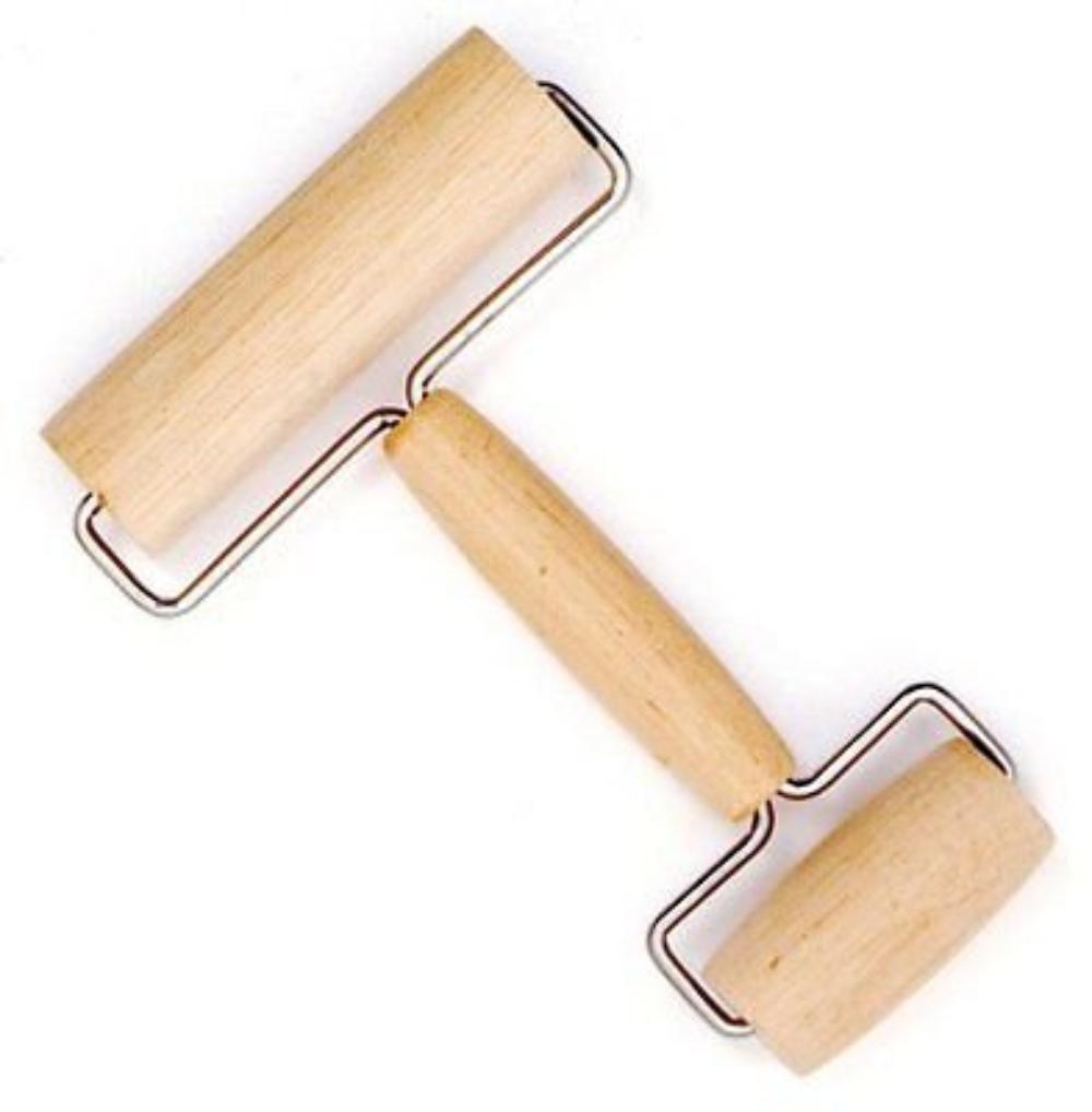 Double Dough Roller 4" & 2.5" Rollers Pastry Pizza Pasta Hand Rolling