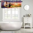 thumbnail image 5 of Farmhouse Kitchen Window Valance, Rural Scene Vintage Wineglasses with Grapes Print Blackout Short Window Treatment for Kitchen Cafe Bathroom, 54x18in, 5 of 5