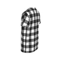 thumbnail image 2 of Honeii Black White Plaid Print Kids Boy T-Shirt,Breathable Round Neck Tee,Stylish Summer Tee for Boys, for Outdoor Activities and Casual Wear, 2 of 7