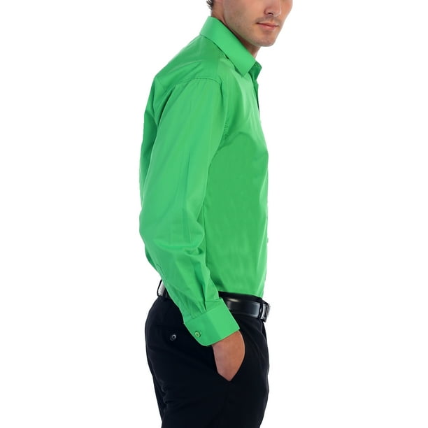 Gioberti Men's Long Sleeve Solid Dress Shirt - Walmart Business Supplies