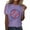 Purple, variant on yunLCZ Women Shirts 2025 Summer Women's Baseball Print T Shirt
