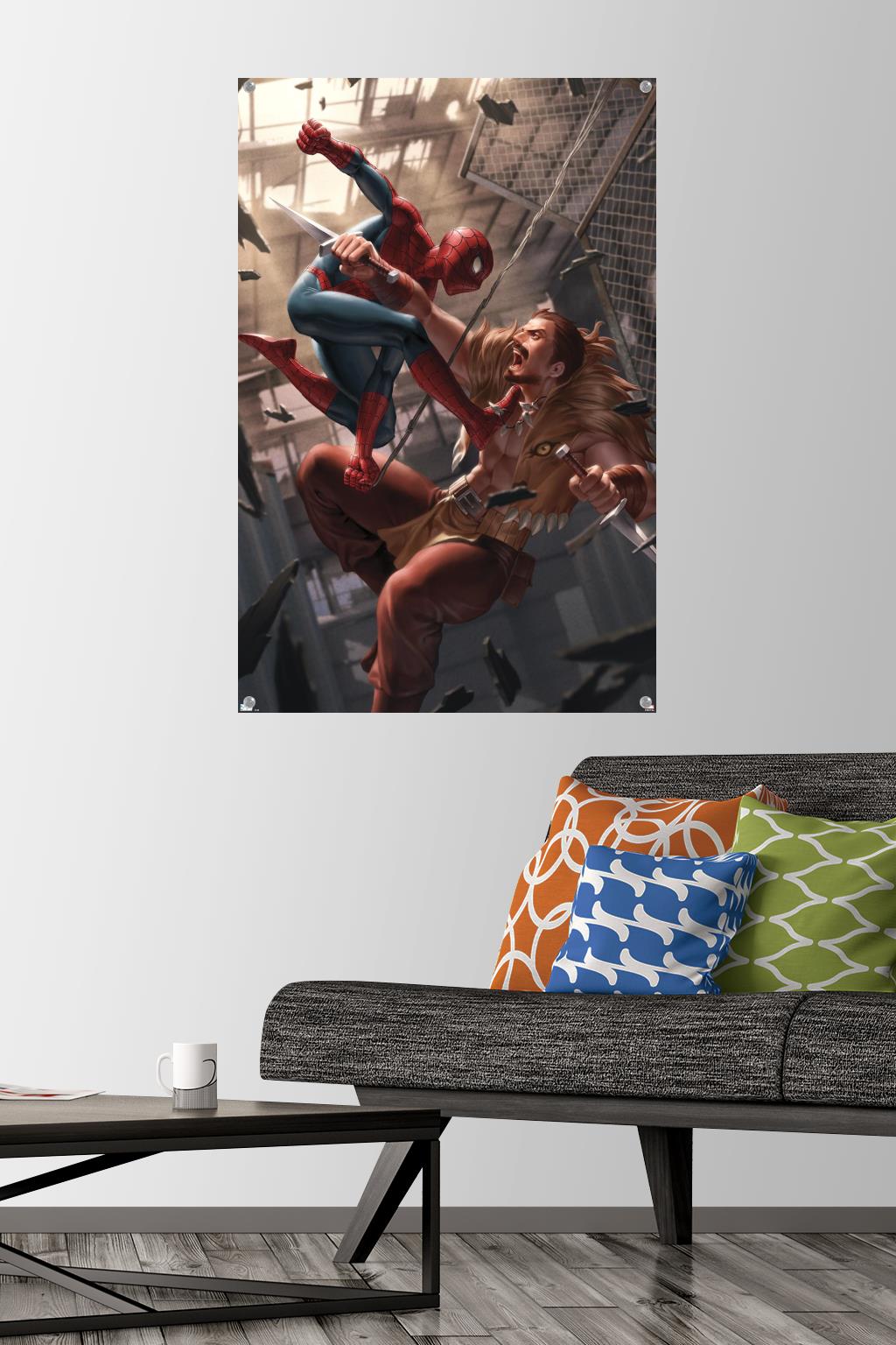Marvel Comics - Spider-Man - Battle with Kraven Wall Poster with Push Pins, 22.375" x 34"