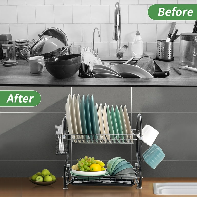 Kitidy All-in-One Portable Dish Drying Rack - Store And Dry Plates