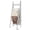 White, variant on 6-Tier Wood Blanket Ladder, 57.5" Rustic Throw Quilt Blanket Rack & Decorative Wall-Leaning Wooden Ladder Shelves for Farmhouse Decor Bathroom, White