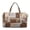 Bohemian Floral Patchwork, variant on Aztec Tribal Eagle Geometric Print Women Quilted Travel Duffle Bag Duffel Overnight Bags Large Carry on Tote Bag Weekender Traveling Yoga Gym Hospital Bag