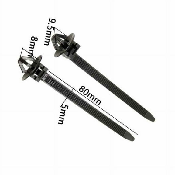 50Pcs Car Nylon Tie Wrap Cable Fixed Fasteners Clips Bundled Wire Band Zip Strap Fangkenuo