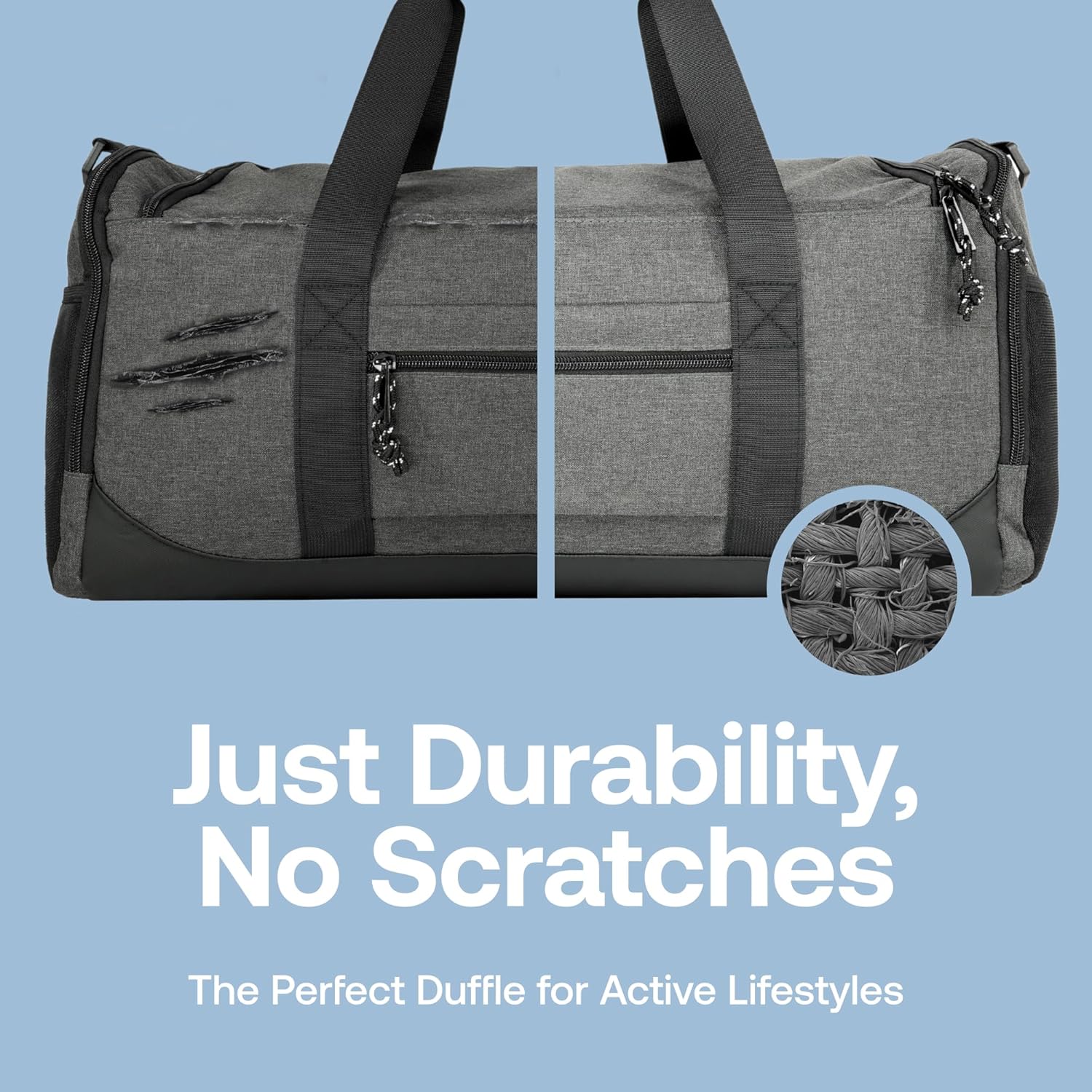 River Road Unisex Movex 33L Sport & Travel Duffle Bag - Scratch, Water-Resistant Fabric - Dark Gray