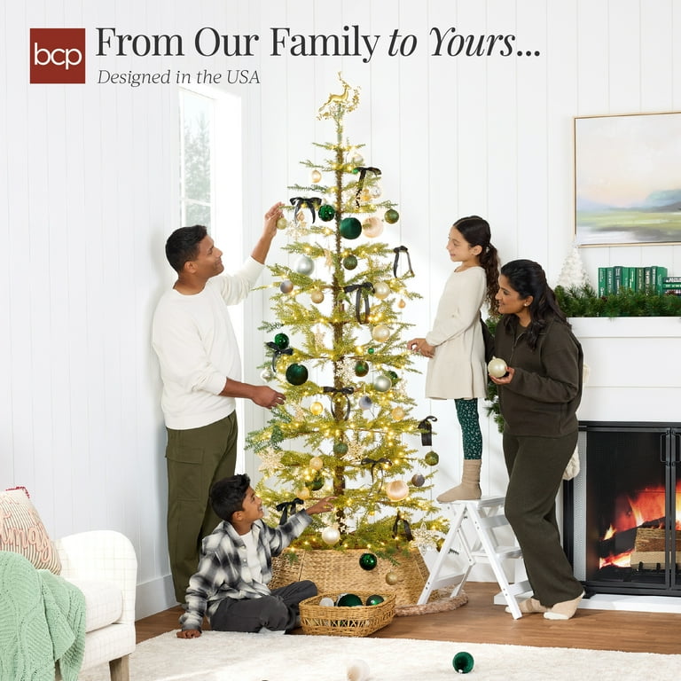 Best Choice 6ft Pre-Lit Sparse XMAS Tree w/ 200 2-in-1 LED Lights