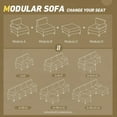 thumbnail image 3 of Modern Cream White Modular Sectional Sofa with Wood Legs and Pocket Spring (220×80×75cm), 3 of 8