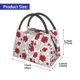 thumbnail image 2 of Fotbe Leaves And Anemone Flowers In Red Grey Bolsa Térmica Portátil con Estampado, Bolsa de Entrega de Alimentos Aislada, Bolsa Reutilizable de Gran Capacidad para Comidas y Supermercado, 2 of 6