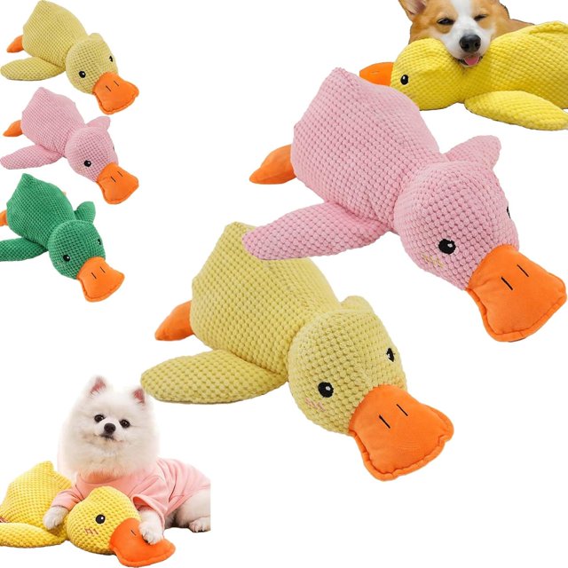 Calming Duck Dog Toy,Yellow Duck Dog Toy,Calming Duck Dog Toy Bright Yellow,The Mellow Dog Calming Duck Dog Toy,Emotional Support Duck for Dogs,Calming Duck for Dogs