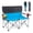 Blue, variant on Gymax Double Camping Chair w/Carry Bag 2 Cup Holders Premium Oxford Fabric for Lawn Brown & Khaki
