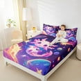 thumbnail image 4 of Manfei Cute Salamander Bed Sheets,Galaxy Starry Sky King Sheets,Pink Kawaii Axolotl Sheet Set For Girl Kids,Super Cozy Room Decor,4-Piece, 4 of 7