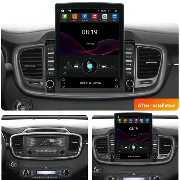 Zcargel Android 13 Double Din Car Stereo Radio 9.7", Hardwired Wireless CarPlay & Android Auto Head Unit Car In-Dash, GPS Navigation WiFi Mirror Link Screen, 2 32GB, for Kia Sorento 2011-2015