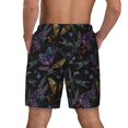thumbnail image 4 of Uemuo Lavender Flowers Pattern Mens Swim Trunks Quick Dry Board Shorts with Mesh Lining, Stretch Beach Shorts Quick Dry No-Chafing Board Shorts-Small, 4 of 9
