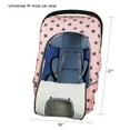 thumbnail image 2 of Car seat Cover for baby, Baby carseat Cover canopy, door open with flap cover, Thick Padded, perfect for winter, Pink dots;, 2 of 6