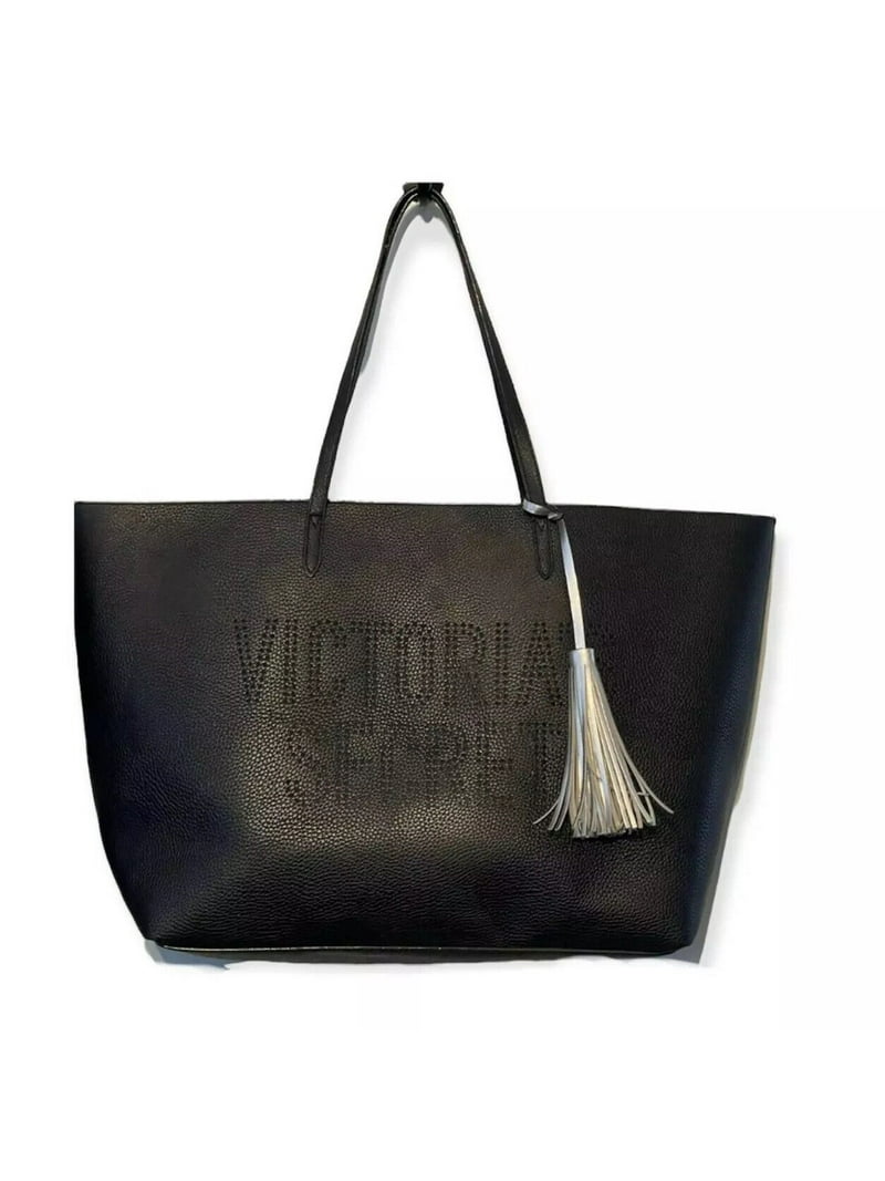 Victoria's Secret Limited Edition Black Laser Cut Bag with Silver
