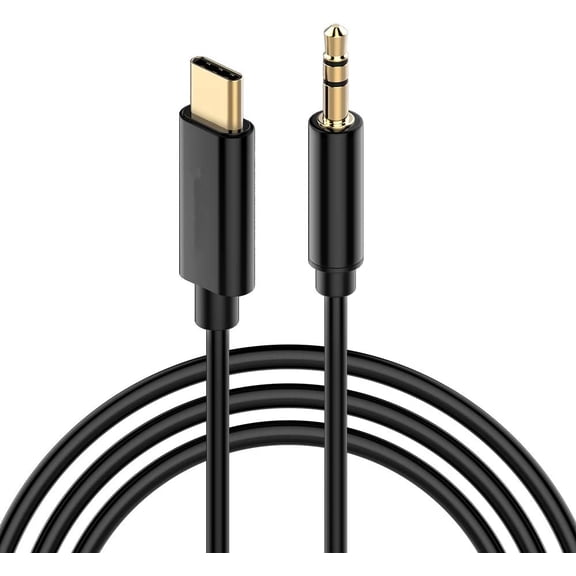 Type C to 3.5mm Audio Aux Jack Adapter USB C to 3.5mm Audio Cord Car Aux Cable Headphone Adapter for Google Pixel 3/4/4 XL, Moto Z, Samsung Galaxy S20/S20 /Note 10/10 /S9/S9 /S8 More -3.3FT