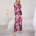 thumbnail image 3 of Balery Pink Glitter Heart Candy Pattern Pajama Sets for Women Long Sleeve 2 Piece Sleepwear Loungewear Sets Soft PJ's with Pockets Long Sleeve Comfy Pj Sets-, 3 of 7