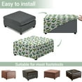 thumbnail image 5 of Xoenoiee Green Cactus Print Square Ottoman Cover Stretch Folding Storage Bench Ottoman Cover Footrest Stool Slipcover Footstool Protector Cover with Elastic Bottom, S, 5 of 7