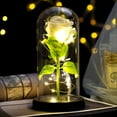 thumbnail image 3 of Boc Romantic Artificial Eternal Rose Flower Lampshade LED Light with Glass Cover, 3 of 10