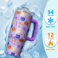 thumbnail image 4 of 30 Oz Halloween Tumbler with Handle and Straw, Skeleton Cat Travel Tumbler Insulated Cup, Spooky Halloween Gifts for Women Adults Teenagers, 4 of 5