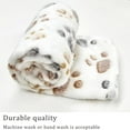 thumbnail image 4 of 1 Pack 3 Blankets Super Soft Fluffy Premium F ce Pet Blanket Flannel Paw Printed Throw for Dog Puppy Cat (Small 23x16'', Brown, Pink, White), 4 of 5