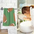 thumbnail image 6 of Coolnut American Football Patterned Hand Towels 2 PCS, Cotton Bath Towel for Drying Face Hands Body Decorative Water Absorbent Lightweight Towels for Bathroom Ktichen Travel Gym, 16"x28", 6 of 6