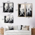 thumbnail image 4 of Designart "Ascending Stairways Minimal Black and White" Abstract Painting Framed Wall Art Set Of 2 - Modern Black Frame Gallery Set For Office Decor, 4 of 6