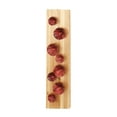 thumbnail image 3 of Decmode 39 X 9 Inch Natural Wood And Metal Red Flowers Rectangular Wall Decor, Metallic, Natural Wood, 3 of 4