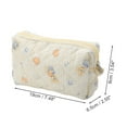 thumbnail image 2 of Unique Bargains 1 Pc Blue Skirt Rabbit Makeup Bag for Travel Beige Cotton, 2 of 5