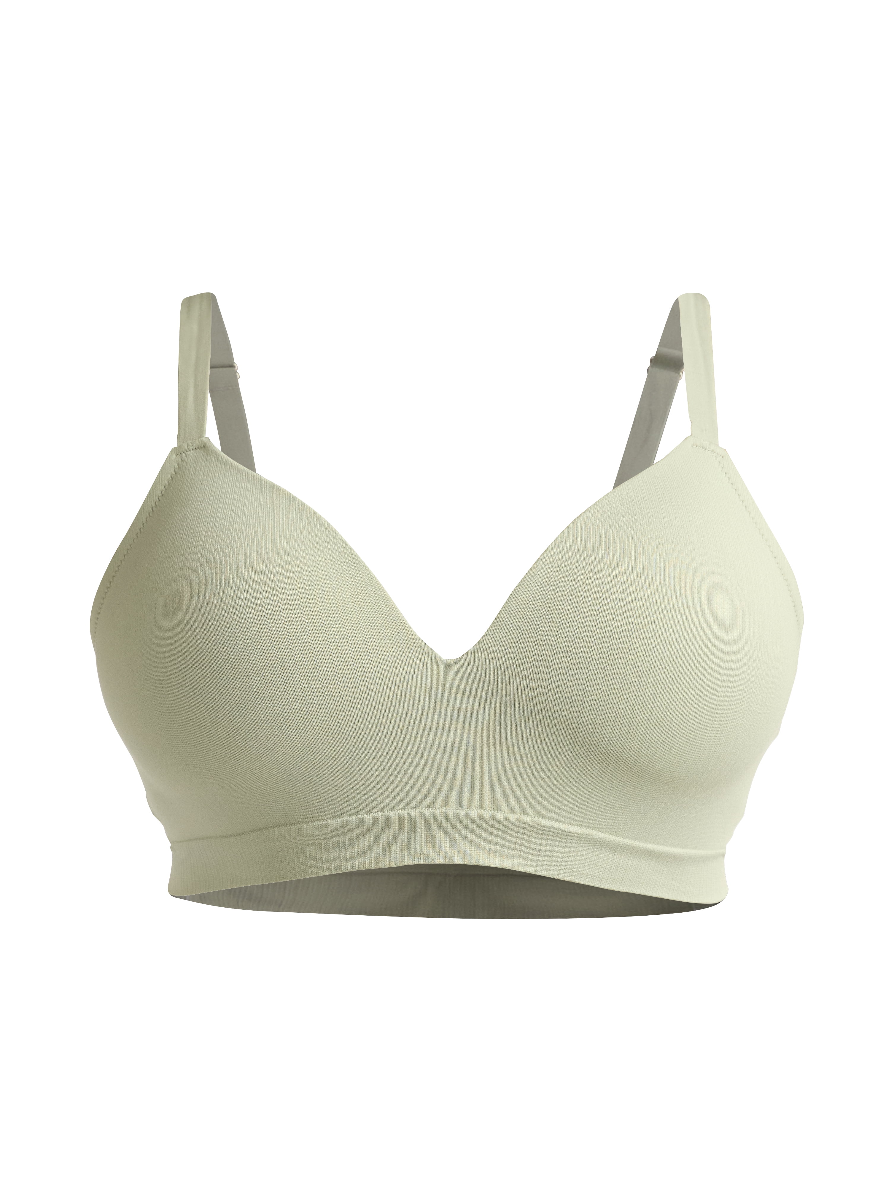 Joyspun Women's Wireless Seamless Matte Mini Rib Bra, Sizes S-3XL