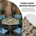 thumbnail image 5 of Coffee Fitted Tablecloth with Elastic Edged, Round Table Cloth for Dining Table, Khaki Farmhouse Vintage Beans Cups Funny Waterproof Oil Proof Table Cover for Indoor Outdoor 45"-54", 5 of 8