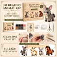thumbnail image 2 of 3D Beaded Animal Kit, Beading Kits with Bead Supplies and Detailed Guide, DIY Craft Set for Mini Bead Figures, Desk Decor, 2 of 9
