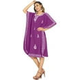 thumbnail image 2 of HAPPY BAY Women's Summer Loungewear Solid Casual Relaxed Caftan Mini Cover Up Evening Dresses for Women 2X-3X Violet, Paisley, 2 of 3